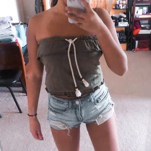 Green tube top